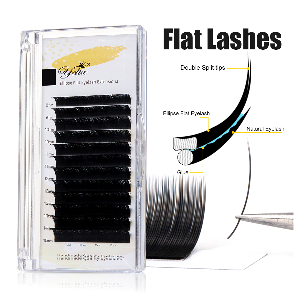 Eyelash Extension Double Volume - Yelix Double Split Tip Ellipse Flat