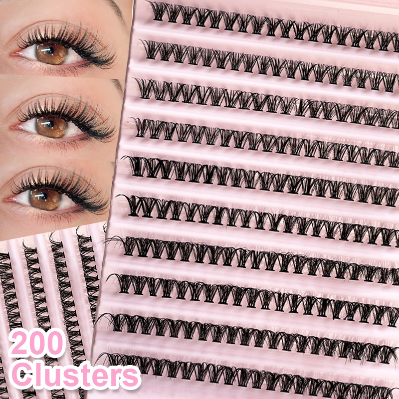 Eyelash Extension For Asian Eyes - Individual Lashes Eyelash tuft 8-16mm 200pcs