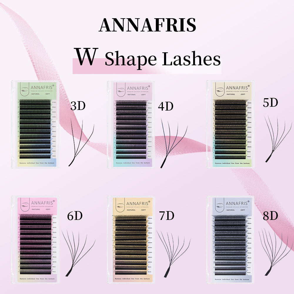 Eyelash Extension For Asian Eyes - ANNAFRIS Premade Volume Fan YY 3D