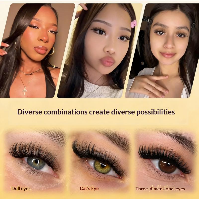 Eyelash Extension For Asian Eyes - New DIY Lashes Extension Kit Glue-free