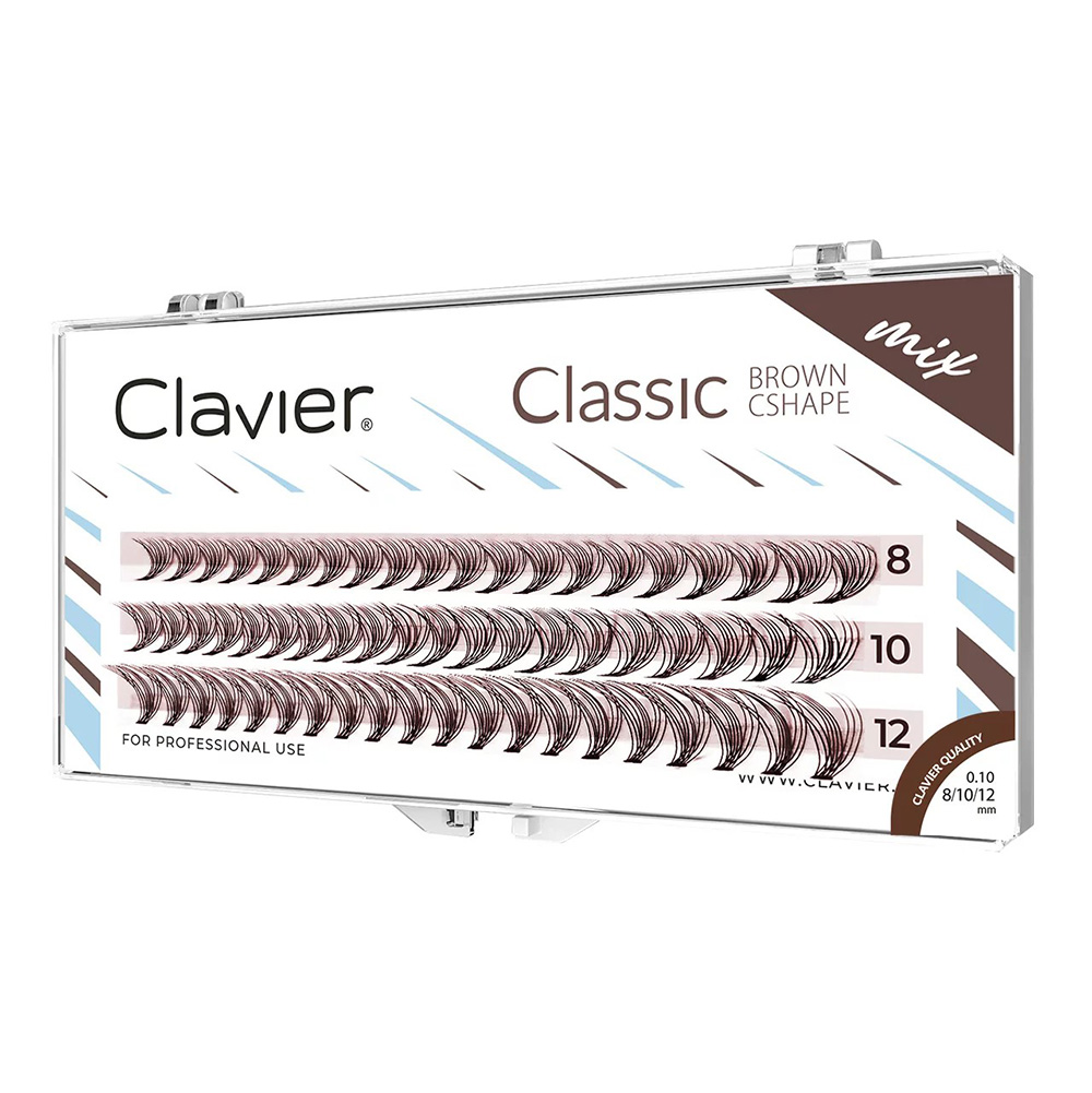Eyelash Extension Natural Classic - Clavier Classic Brown Eyelashes Natural Cluster