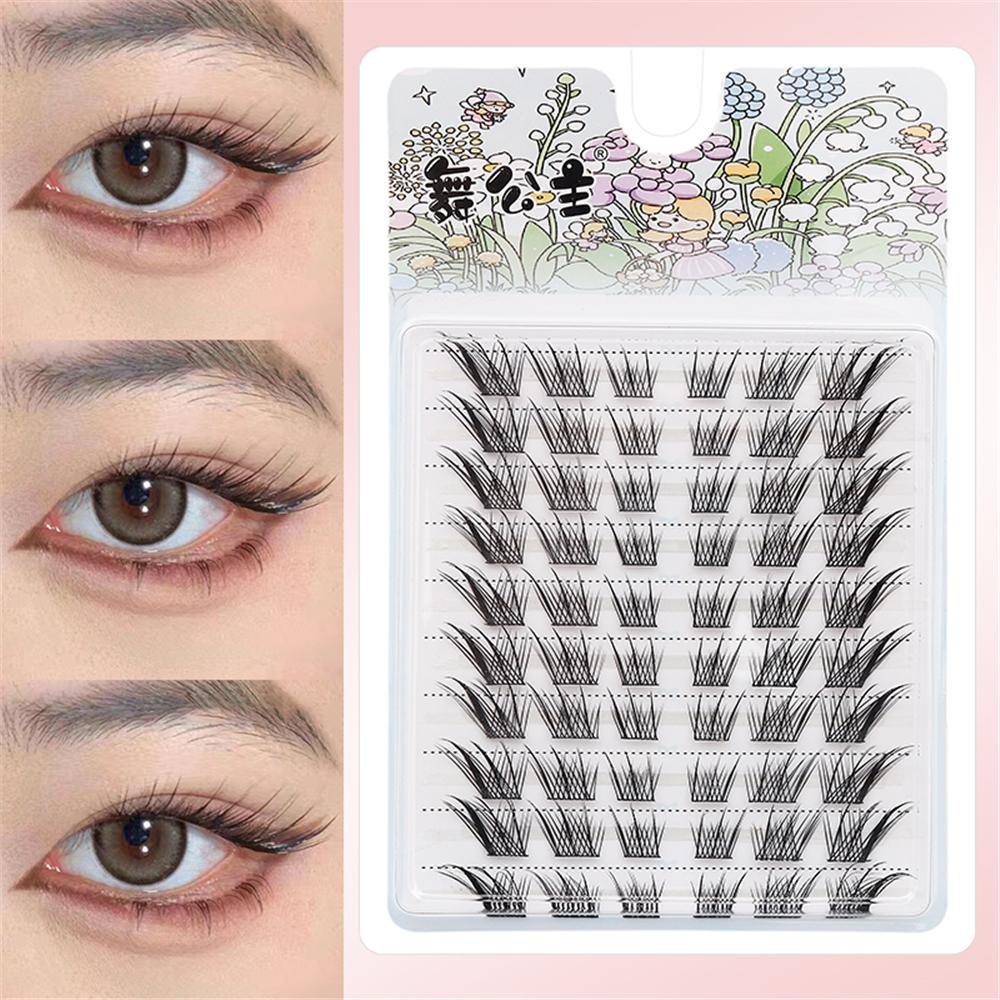 Eyelash Extension Wet Look - 60/100Pcs Natural Fairy Lash Clusters Wispy