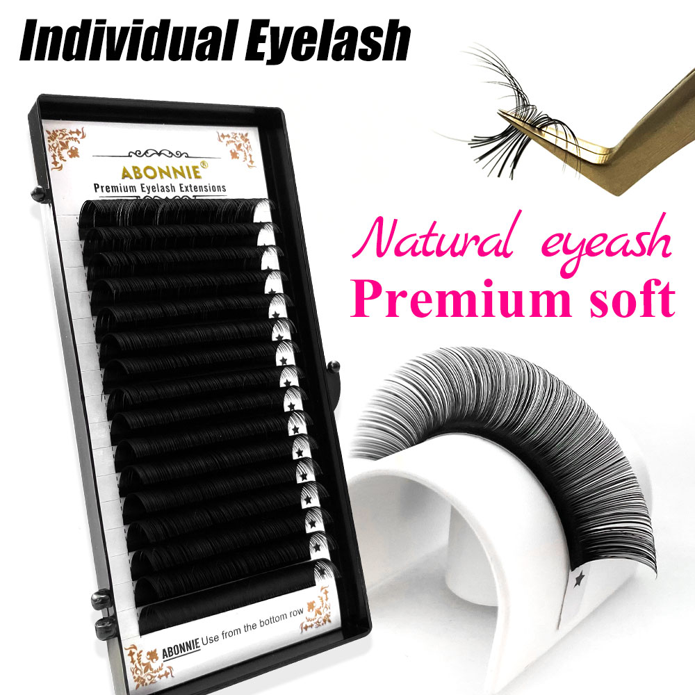 Eyelash Extension Natural Classic - Abonnie 16Rows Classic Silk Lashes 8-18mm