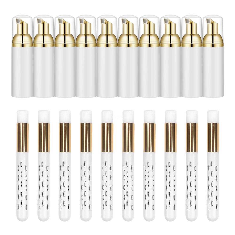 Refill Eyelash Extension - 10Pcs 60ml Eyelash Shampoo Mousse Gentle