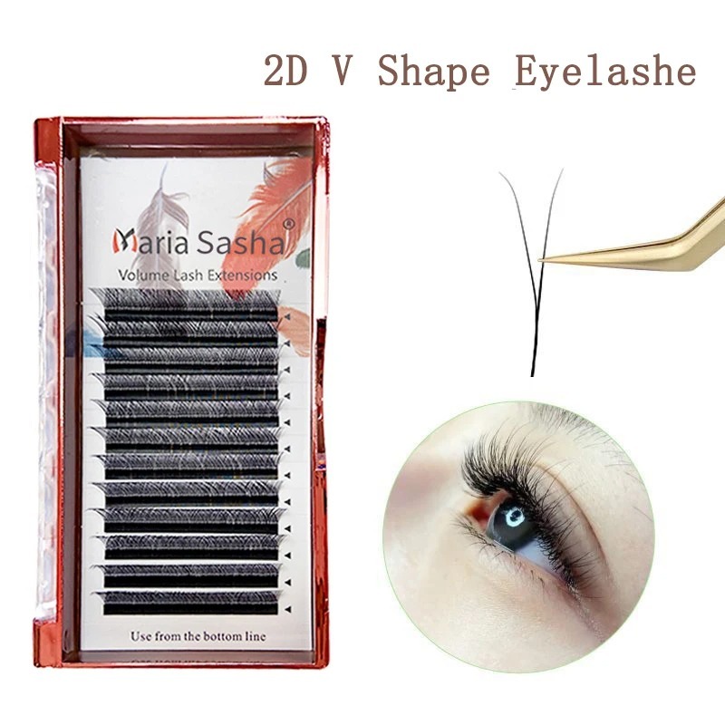 Eyelash Extension For Asian Eyes - MARIA 2D Y Shape Eyelashes Hand