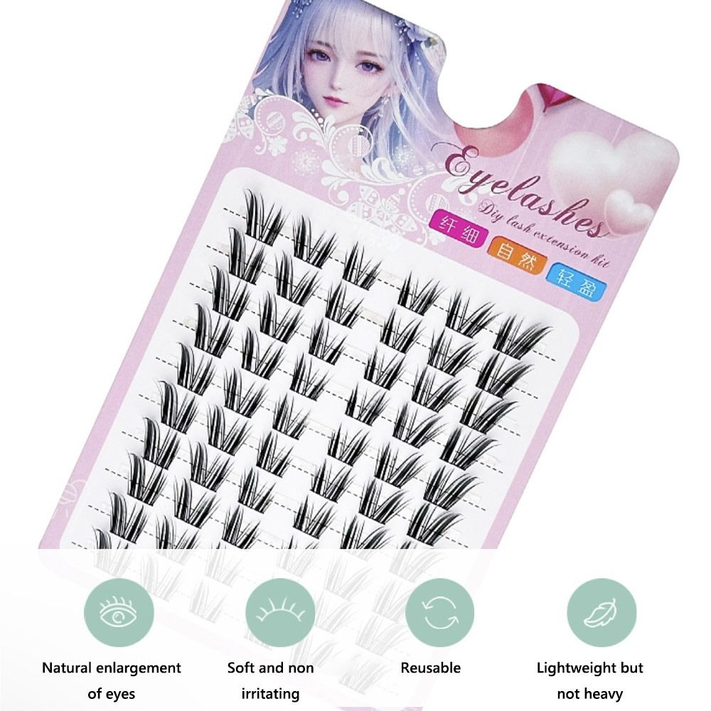 12mm Cat Eye Fairy Lash Cluste - Eyelash Extension Wet Look recension och pris