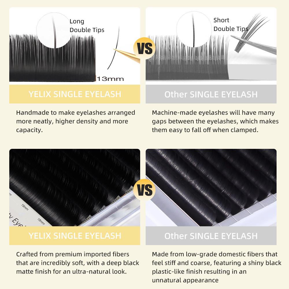 Yelix Double Split Tip Ellipse - Eyelash Extension Double Volume recension och pris