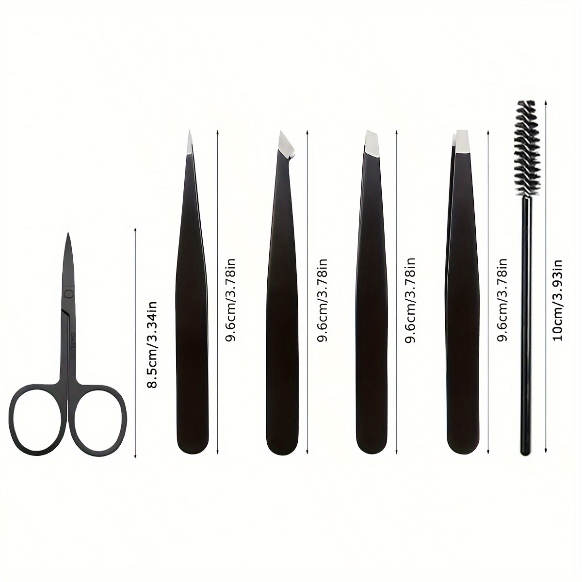 6pcs Eyebrow Tweezer Set with  - Lash Primer Cleanser recension och pris