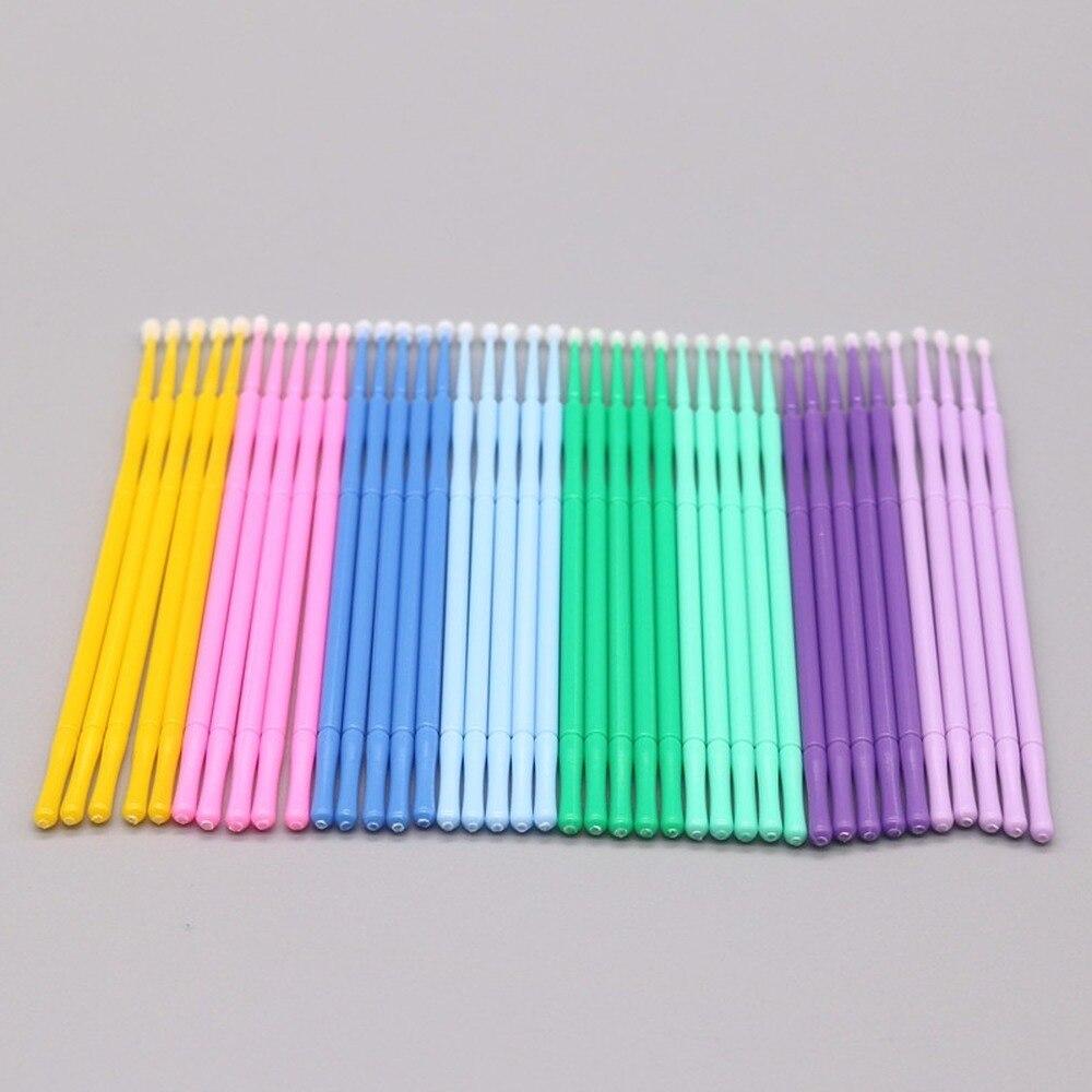 100pcs/lot Micro Brushes Make  - Eyelash Extension Double Lash recension och pris