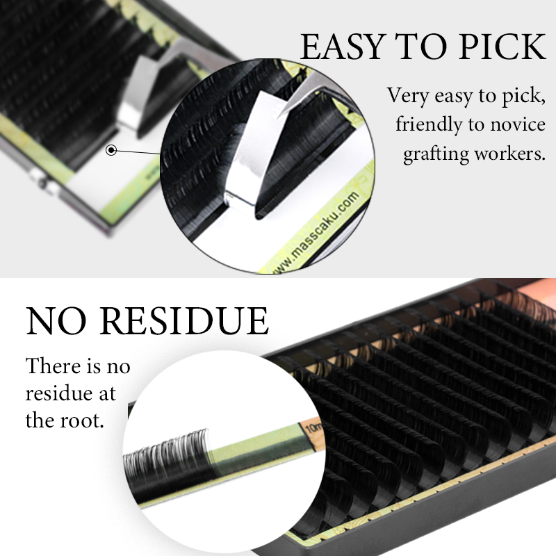 MASSCAKU All Size 1 Tray 16 Ro - Eyelash Extension Natural Classic recension och pris