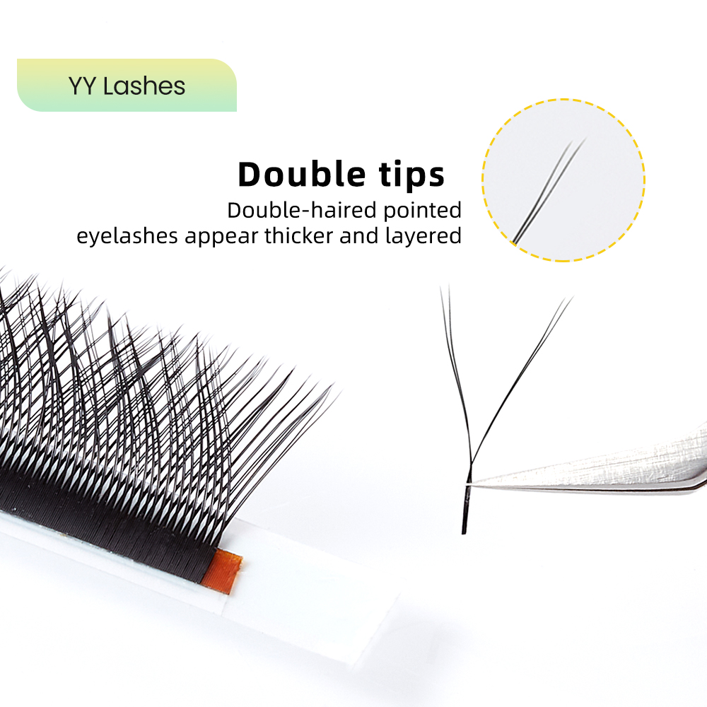 Yelix Y/YY Lashes Double Tips  - Eyelash Extension Double Volume recension och pris