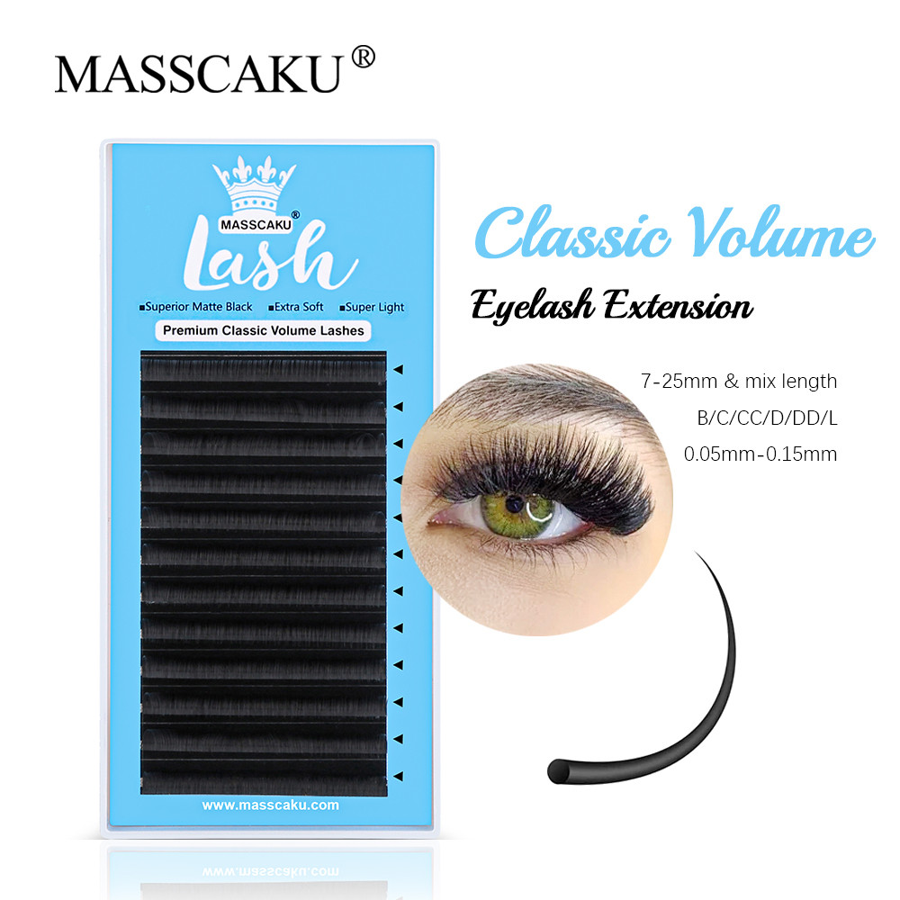 MASSCAKU 0.05/0.07/0.10/0.15mm - Eyelash Extension Natural Classic recension och pris