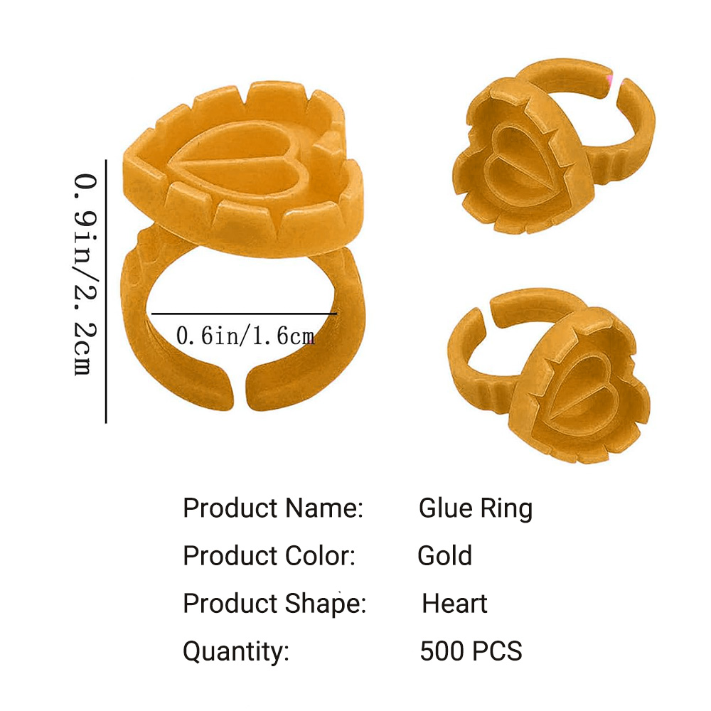 500PCS Glue Rings for Lash Ext - Eyelash Extension Double Lash recension och pris
