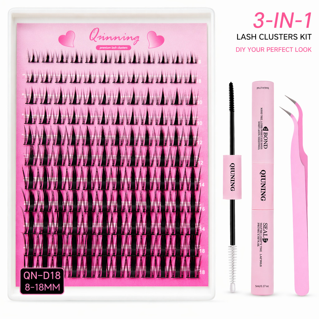 QIUNING Lash Clusters Manga La - Eyelash Extension Wet Look recension och pris
