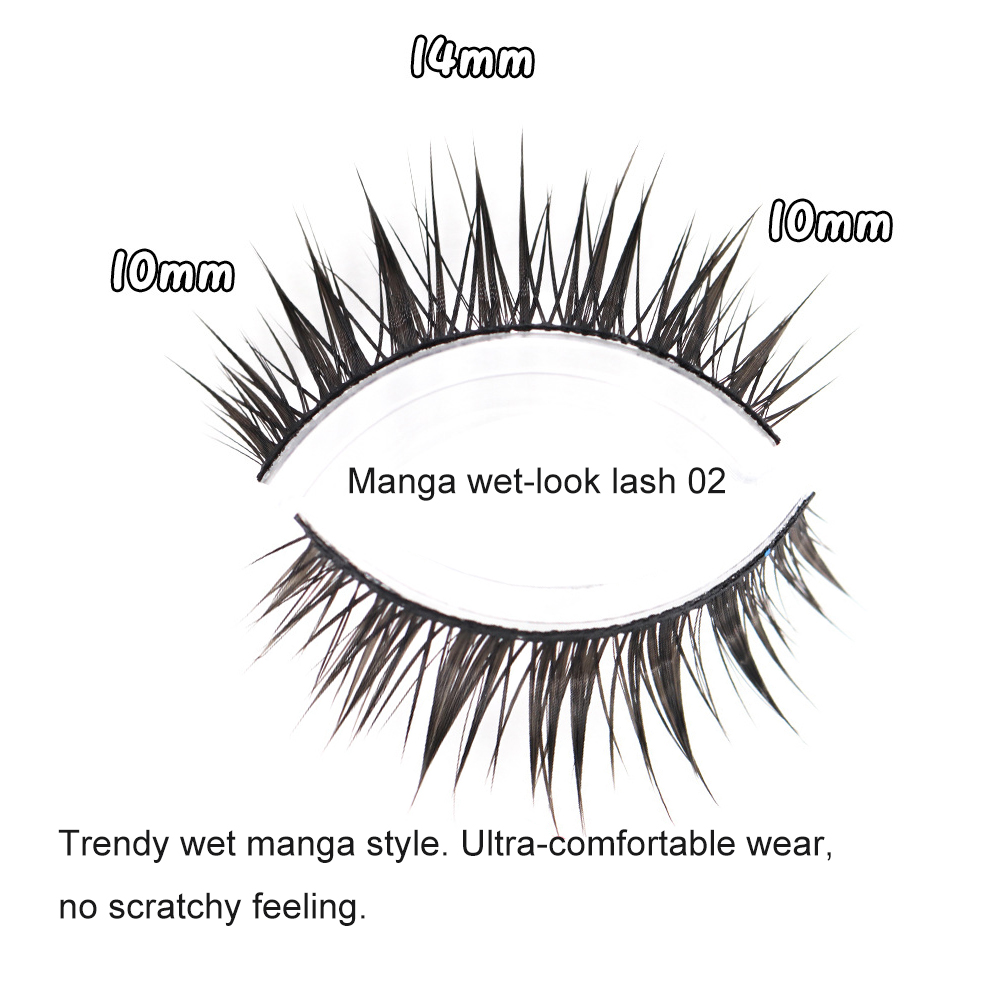 Manga Wet Look Lashes Black/Cl - Eyelash Extension Wet Look recension och pris