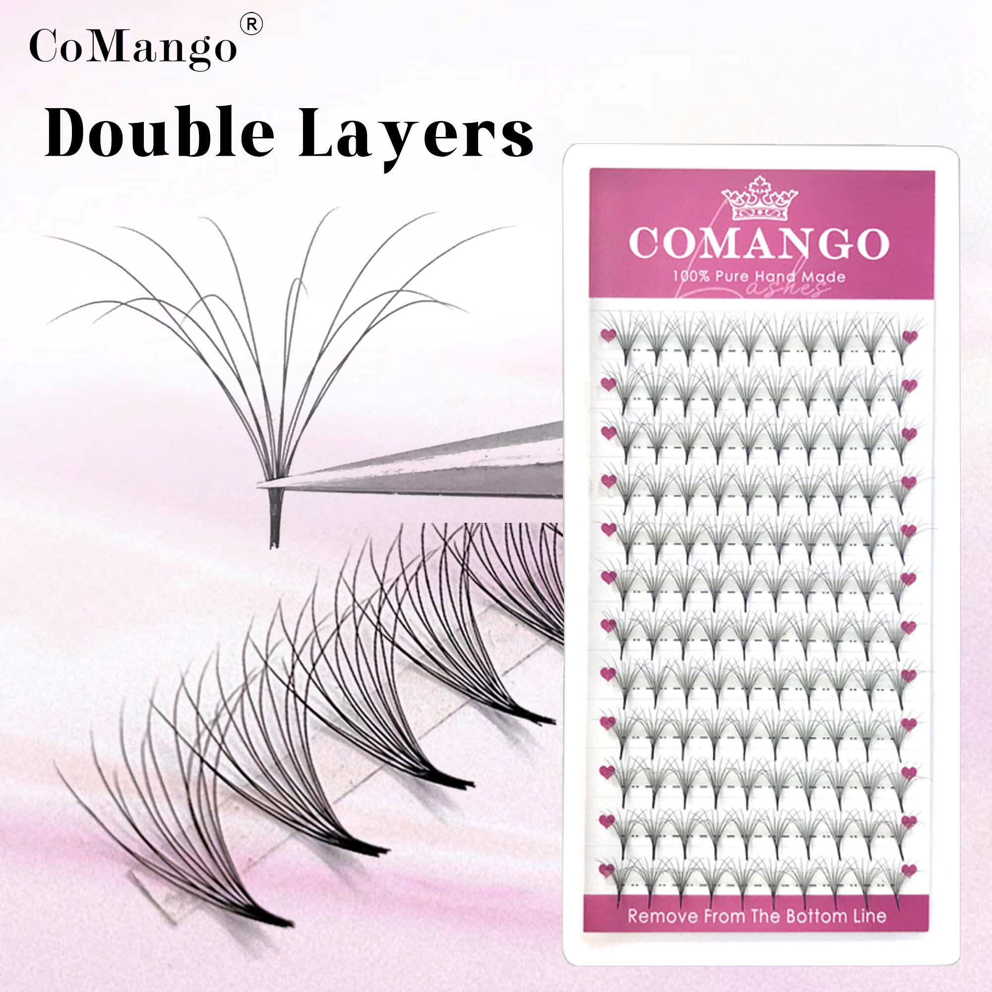 CoMango Double-Layer Fluffy Pr - Eyelash Extension Double Volume recension och pris