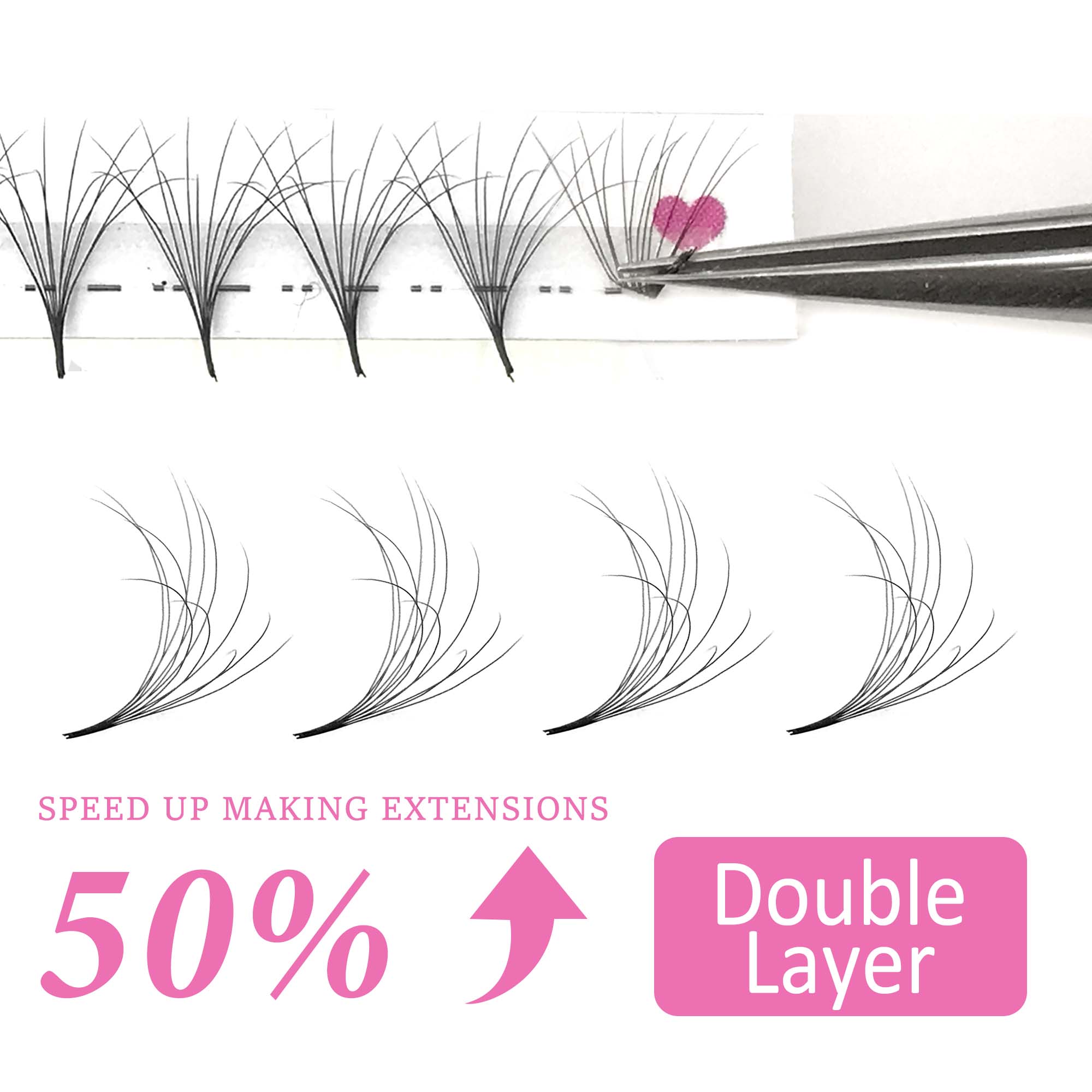 CoMango Double-Layer Fluffy Pr - Eyelash Extension Double Volume recension och pris