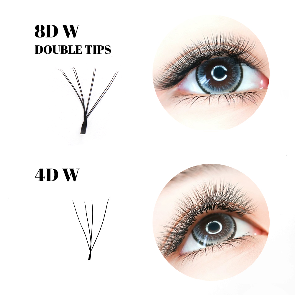 GEMERRY 4D/6D/8D/10D W Lashes  - Eyelash Extension Double Volume recension och pris