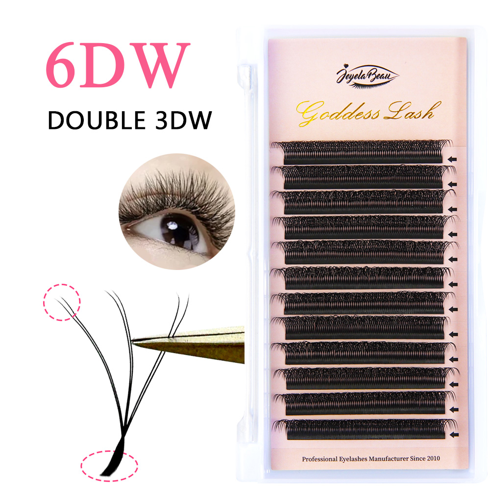 Goddess Double 3D/4DW Shaped E - Eyelash Extension Double Volume recension och pris