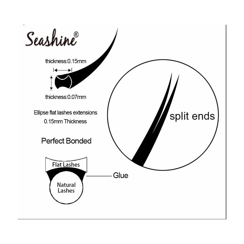 Seashine Ellipse Flat Lashes S - Eyelash Extension For Asian Eyes recension och pris