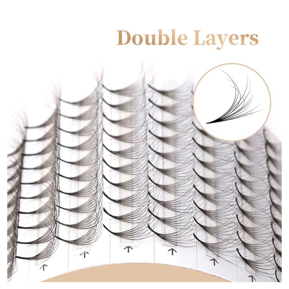 AGUUD Double Layer Pointy Base - Eyelash Extension Double Volume recension och pris
