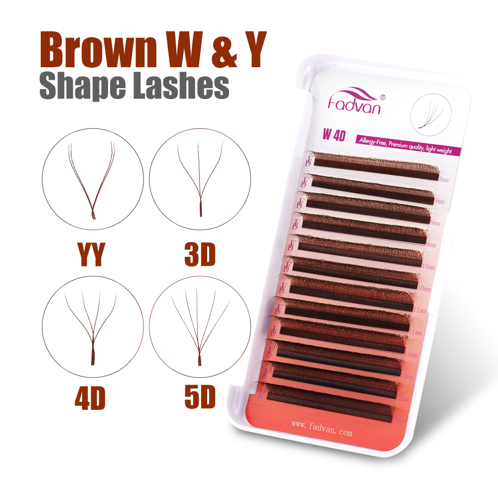 FADVAN Brown 4D/3D/5D lashes W - Eyelash Extension For Asian Eyes recension och pris