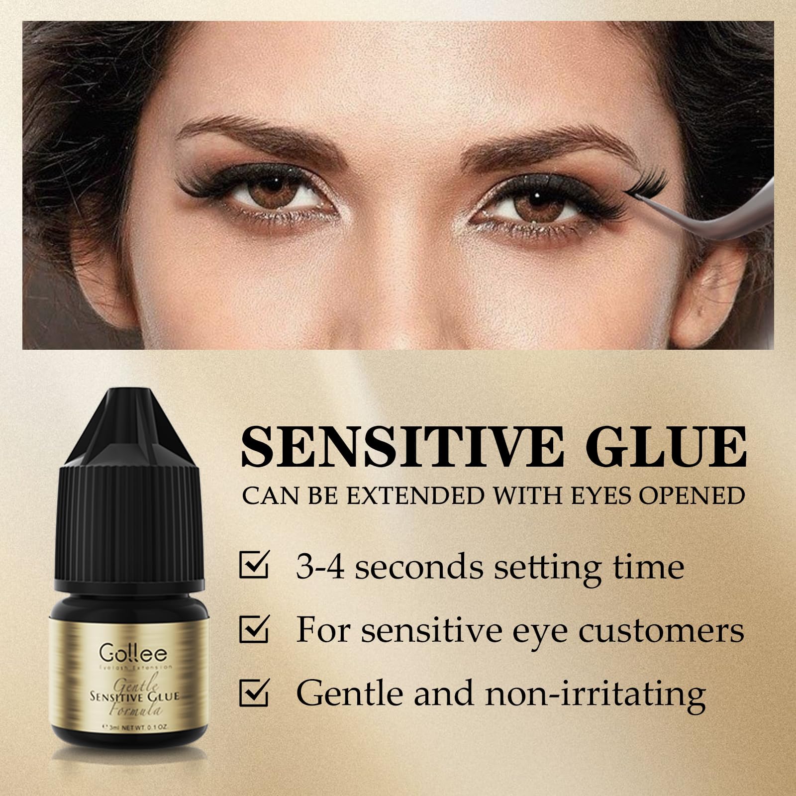 Gollee Eyelash Adhesive Cluste - Eyelash Extension Eye Irritation recension och pris