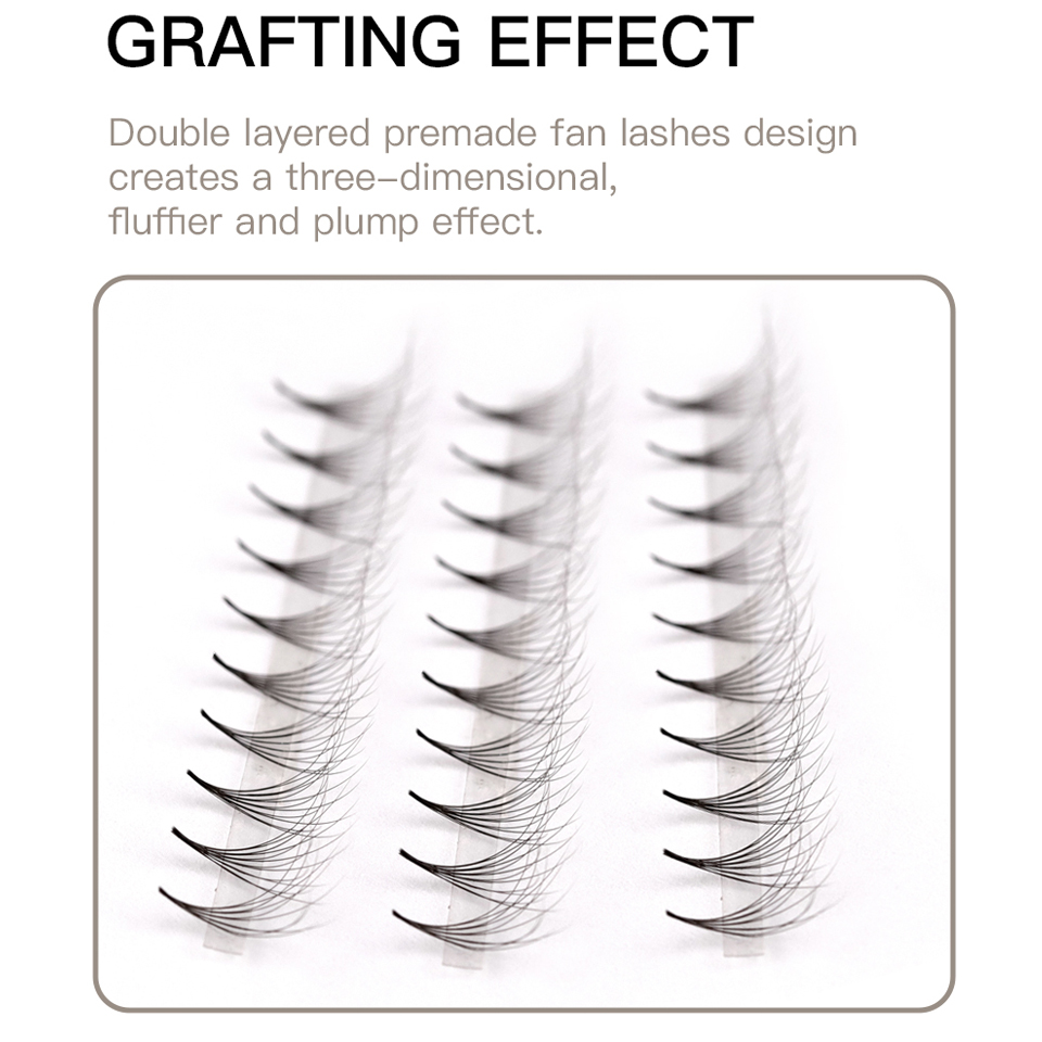 AGUUD 6D Double Layers Fluffy  - Eyelash Extension Double Volume recension och pris
