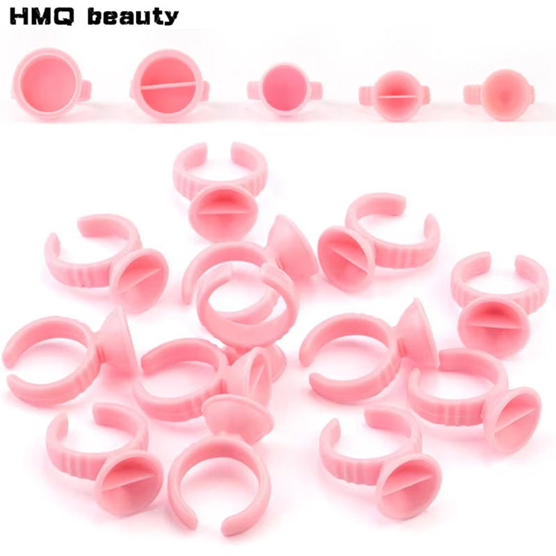 100pcs Disposable Glue Rings P - Eyelash Extension Permanent recension och pris