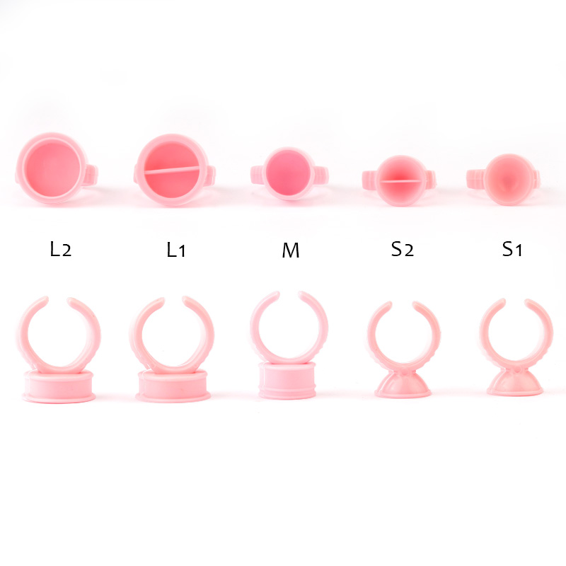 100pcs Disposable Glue Rings P - Eyelash Extension Permanent recension och pris