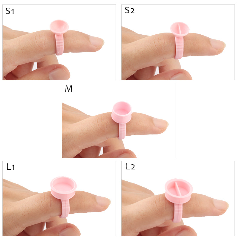 100pcs Disposable Glue Rings P - Eyelash Extension Permanent recension och pris